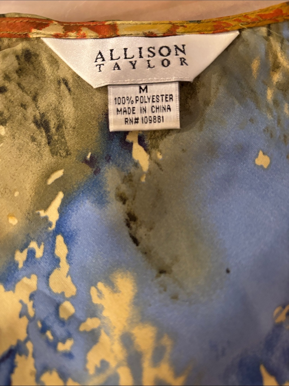 Allison Taylor Multi-Color Ruffled V-Neck Top - Picture 8 of 8